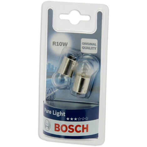 Pack de 2 Ampoules BOSCH 1987301019 R10W Pure Light 12V 10W BA15s