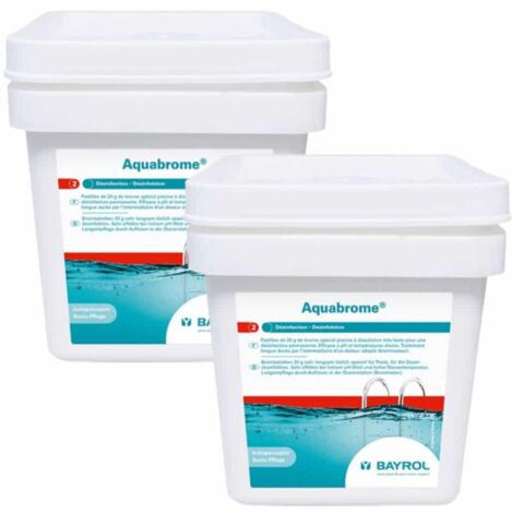 Pack de 2 Aquabrome pastille de brome 5kg BAYROL