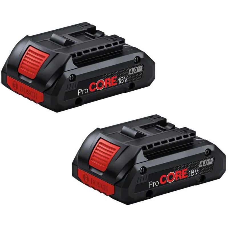 Bosch - Pack de 2 batteries ProCore 18 v - 4,0 Ah Li-Ion Professional