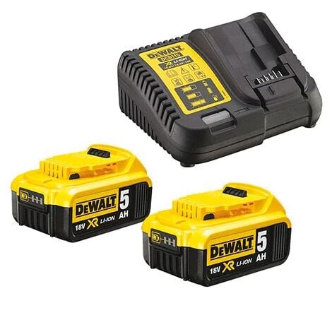 Pack de 2 batteries DEWALT DCB115P2 - XR 18V 5Ah Li-Ion avec chargeur