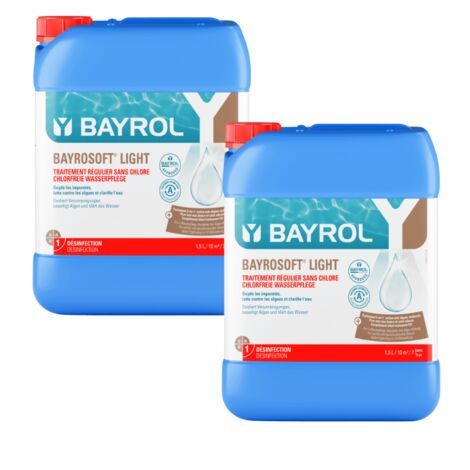 Pack de 2 Bayrosoft light 20 L oxygène actif liquide Bayrol