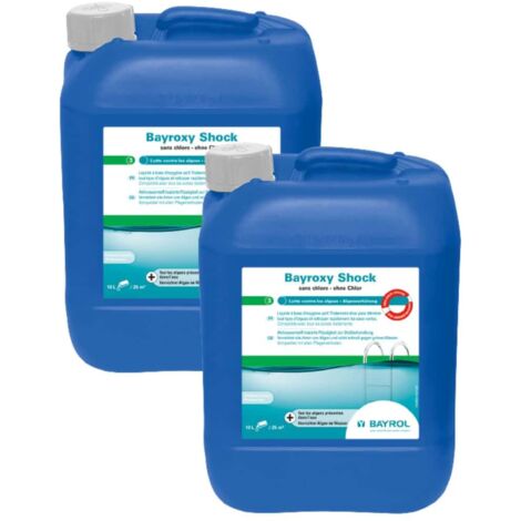 Pack de 2 Bayroxy Shock 10 L Bayrol lutte contre les algues