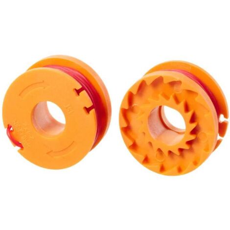 Pack de 2 bobinas de hilo de corte de larga duración WA0004.1, diámetro 3 m, 1,25 mm, compatibles con cortacéspedes y recortabordes WORX 20 V, todos los modelos WG163E y WG157E.