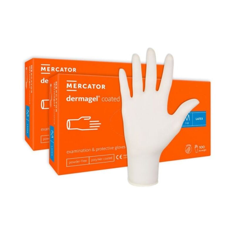 Mercator - Pack de 2 Boites de 100 gants latex Transparent Pour Chirurgiens taille s MP2BGLPCS - Transparent