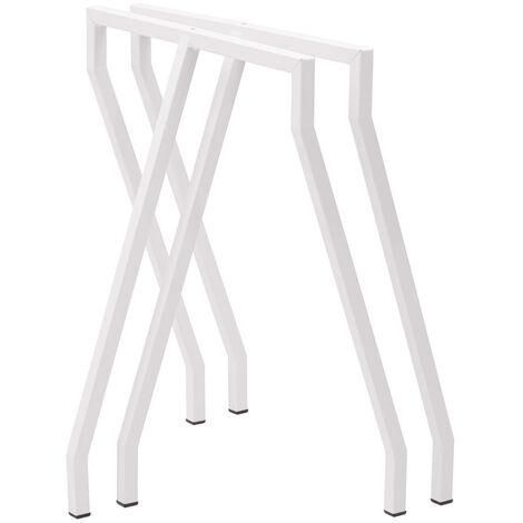 Pack de 2 Caballetes de 3 Patas para Mesa color BLANCO