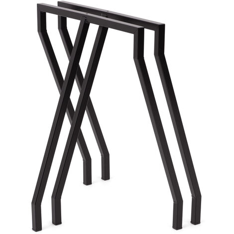 Pack de 2 Caballetes de 3 Patas para Mesa color NEGRO