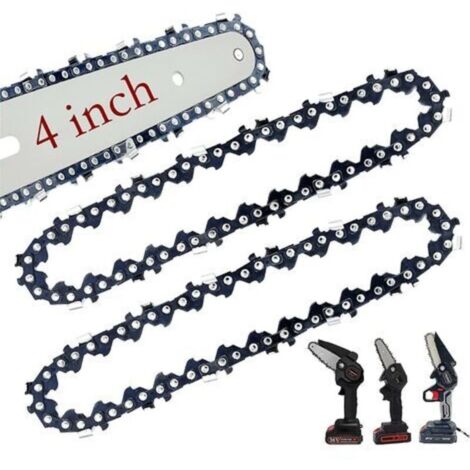 Pack de 2 chaînes de tronçonneuse 4 pouces – Alliage de titane – Faible rebond et vibrations – Coupe précise pour bois épais