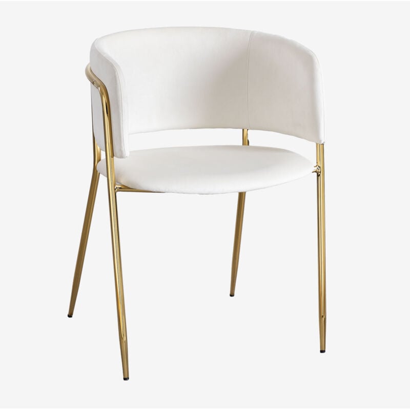 Pack de 2 chaises de salle à manger rembourrées Nalon SKLUM Doré