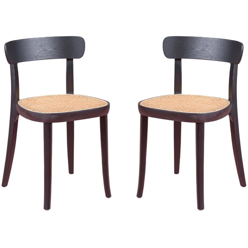 Nest Dream - Pack de 2 chaises en bois - Tours - Noir