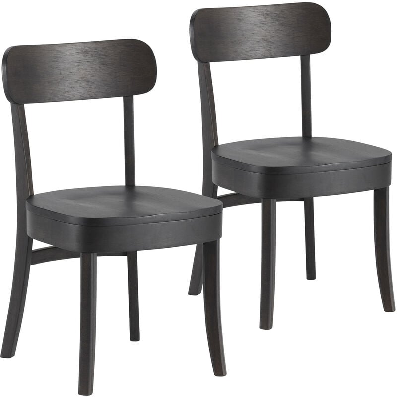 Vs Venta-stock - Pack de 2 chaises Nala couleur Noir, Bois massif