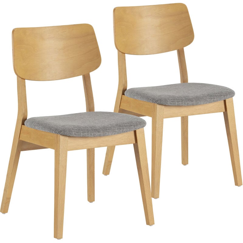 Pack de 2 chaises Susi couleur Chêne, bois massif