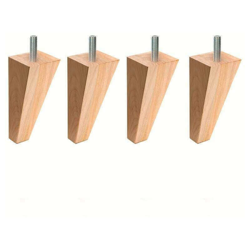 

Aznar - Patas tapi y canapé cónicas 15 cm métrica de rosca 10 | 4 patas madera Haya