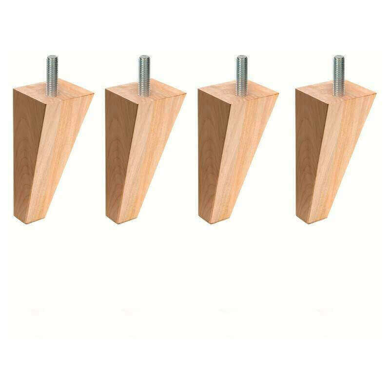

Aznar - Patas tapi y canapé cónicas 15 cm métrica de rosca 10 | 6 patas madera Haya