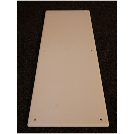 Pack de 2 couvercles rectangles 392x152mm plastique blanc à vis pour boite d'encastrement WBOX