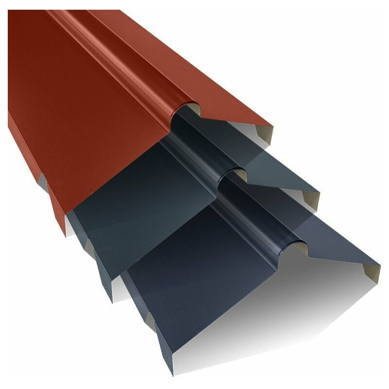 Pack de 2 Demi-faîtière à boudin crantée 2100 mm axel® Coloris: Gris Anthracite ral 7016