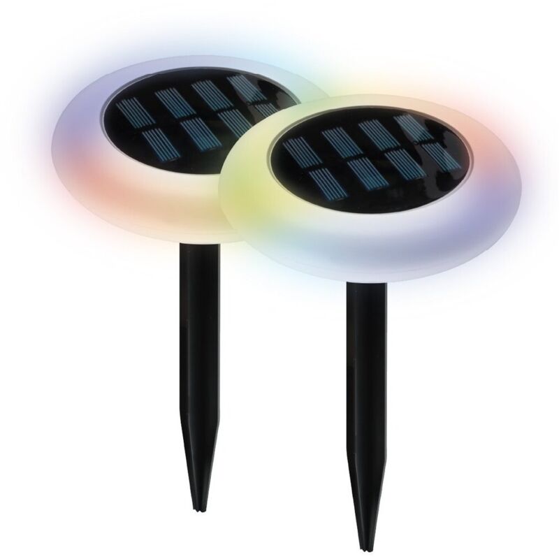Pack 2 estacas solares LED Volobe RGB IP44