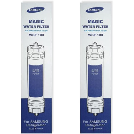 Pack de 2 filtros de agua originales WSF-100 para frigorífico americano Samsung
