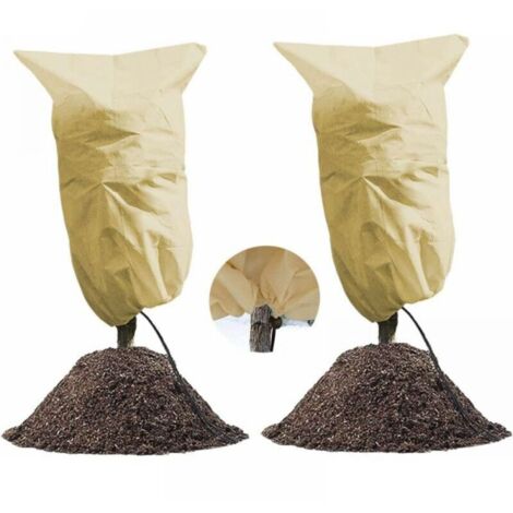 Pack de 2 fundas protectoras invernales para plantas, 100 x 80 cm, reutilizables, para invierno,