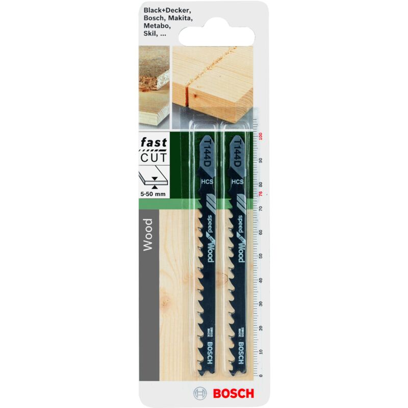 

2609256718 Hoja de sierra de calar HCS, T 144 D Speed for Wood - Bosch