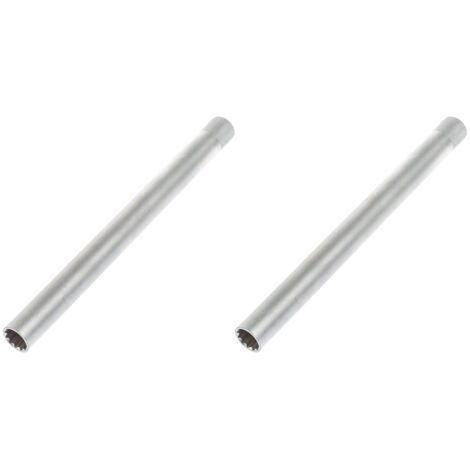 Pack de 2 Llaves de Vaso para Bujía 14 y 16 mm 12 Caras con Imán Extra Larga 250 mm para Carraca 3/8 ideal para talleres y automoción