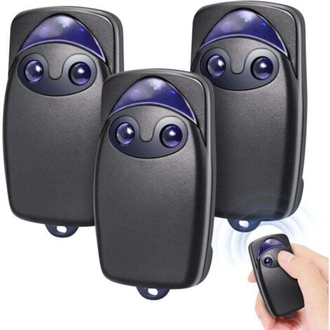 FLYME Pack de 2 mandos a distancia para puertas de garaje eléctricas Flo2r-s 433,92 MHz de 2 botones, compatibles con el mando a distancia para puertas de garaje DEBUNS.