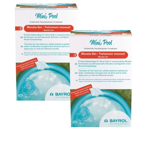 Pack de 2 Mini-Piscine Facile 1 mois au chlore 10 m³ BAYROL