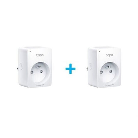 Pack de 2 Mini Prises Connectées WiFi TP LINK avec suivi de consommation Blanc