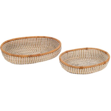 Pack de 2 paniers design naturel pour la décoration de la maison