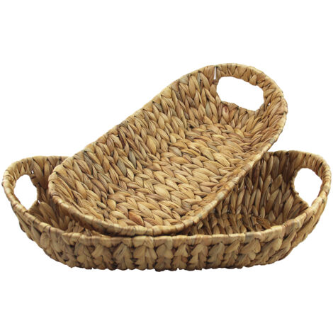 Pack de 2 plateaux ovales décoratifs