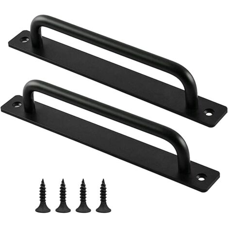 Pack de 2 poignée de porte de grange, poignée de tirage de porte coulissante, poignée haute performance, poignées de porte d'armoire, boutons de tiroir, poignées de cuisine, quincaillerie poignée de p