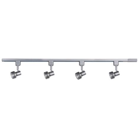 Pack de 2 regletas “Masta” de cuatro focos (4xGU10) IP20 fabricada en aluminio color cromo