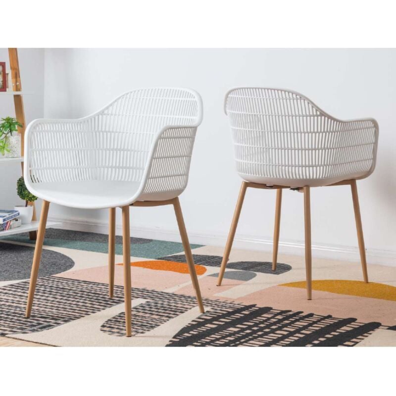 

Pack de 2 sillas Kalvin acabado blanco 85 cm (alto) 61 cm (ancho) 55 cm (fondo) Color BLANCO