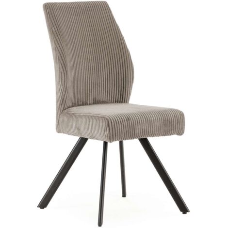 Pack de 2 sillas md-Pau tapizado textil gris claro, 98cm(alto) 45cm(ancho) 60cm(largo)