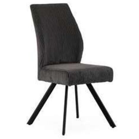 Pack de 2 sillas md-Pau tapizado textil gris oscuro, 98cm(alto) 45cm(ancho) 60cm(largo)