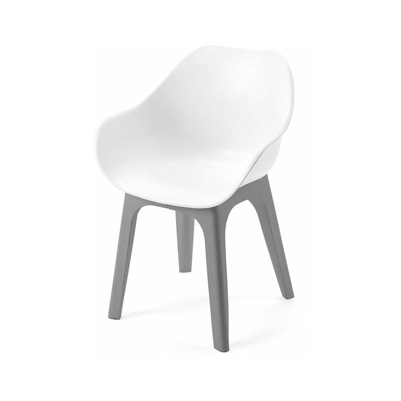 

Pack de 2 sillones Corfú blanco y gris