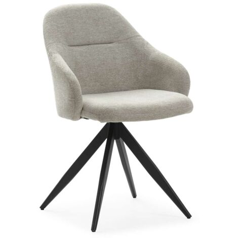 Pack de 2 sillones giratorias modelo Tamesis tapizado textil taupe, 84cm(alto) 56.5cm(ancho) 61cm(largo)