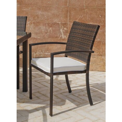 Pack de 2 sillones huitex Bahia apilables con cojines. 88 cm(alto) 55 cm(ancho)60 cm(fondo)