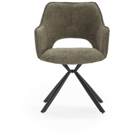 Pack de 2 sillones modelo Oliver tapizado textil verde, 81cm(alto) 60cm(ancho) 62cm(largo)