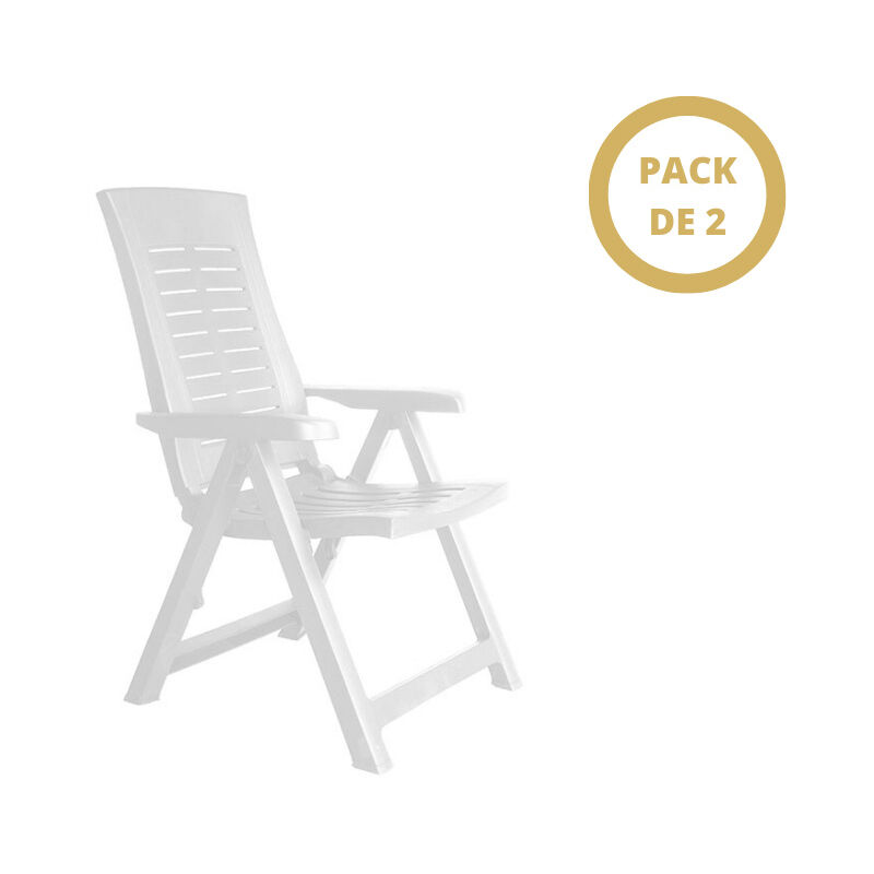 

Pack de 2 sillones posiciones Vermont Blancos