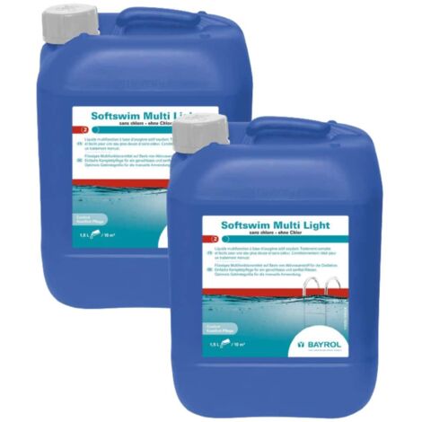 Pack de 2 Softswim Multi Light traitement à base oxygène actif oxydant 10 kg BAYROL