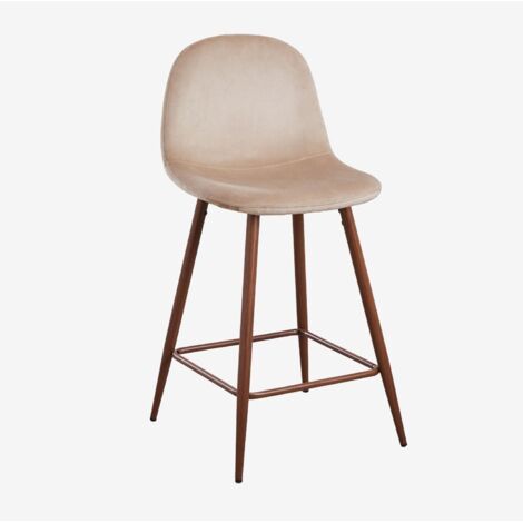 Pack de 2 tabourets hauts en velours Glamm SKLUM  ↑65 cm