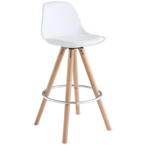 Pack de 2 taburetes Buñuel en blanco. 96 cm(alto)30 cm(ancho)40 cm(fondo)