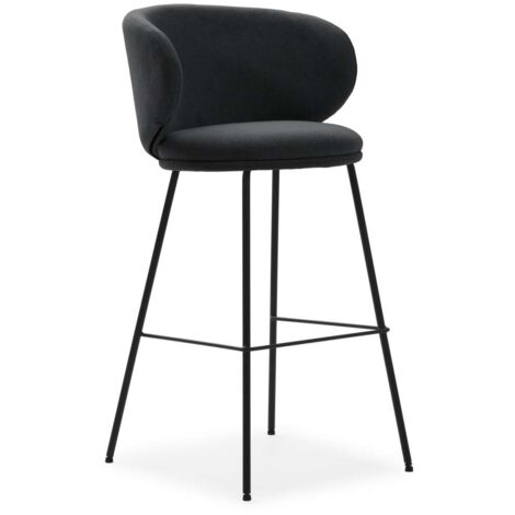Pack de 2 taburetes modelo Rebeca acabado gris oscuro, 99cm(alto) 53cm(ancho) 56cm (largo)