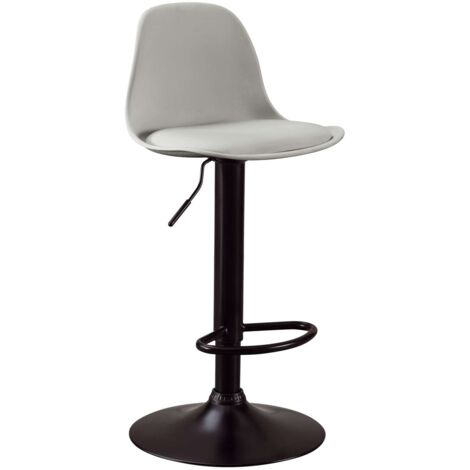 Pack de 2 taburetes regulables modelo Picaso color gris pie en negro, 38 cm(ancho ) 84-104 cm(altura) 38 cm(fondo)