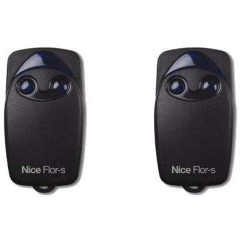 Pack de 2 Télécommandes NICE FLO2R-S pour portail et porte de garage