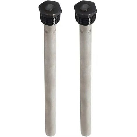 Pack de 2 tiges d'anode RV pour chauffe-eau – Magnésium – Filetage NPT 3/4' – Longueur 23,5 cm – Protège contre la corrosion