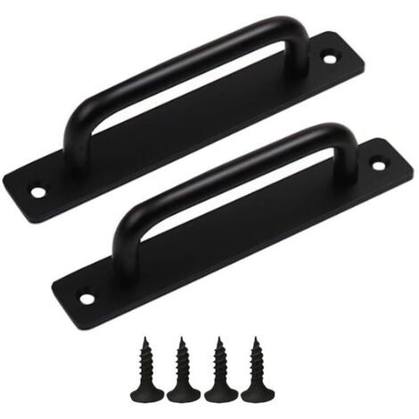 Pack de 2 tiradores de aluminio para puertas correderas de armario, tirador para puerta de balcón con tornillos, para puertas de armario (210 x 25 mm)
