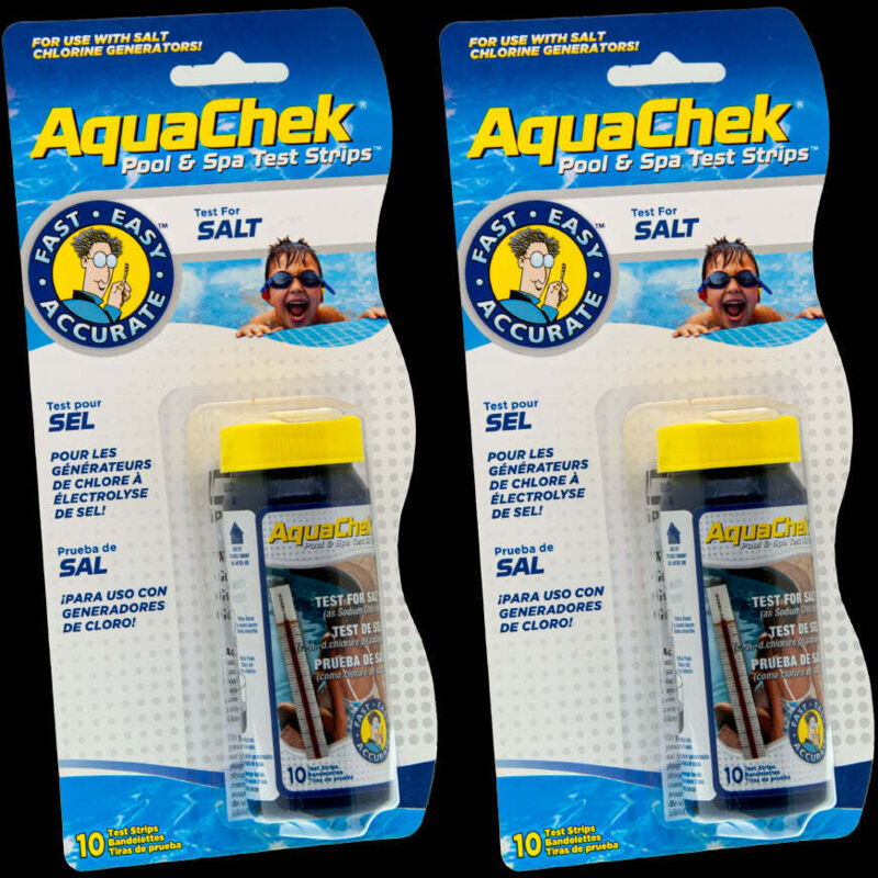Pack De 2 Tiras Analíticas Aquachek Salt Blanco Para Niveles De Sal.