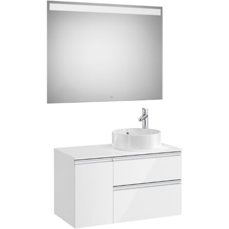 Pack de 2 tiroirs pour lavabo et miroir THE GAP - ROCA Couleur : Frêne nordique - Position du lavabo : Gauche