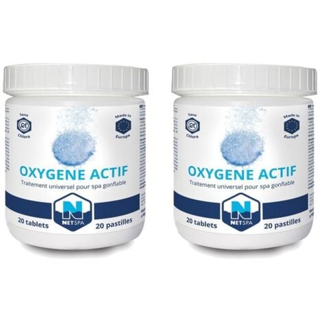Pack de 2 Traitements à l'oxygène actif NetSpa - 40pastilles de 20g